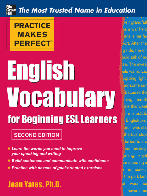 Title details for Practice Makes Perfect English Vocabulary for Beginning ESL Learners by Jean Yates - Available